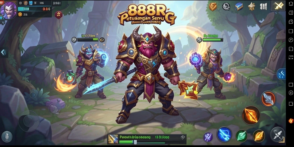 Tampilan gameplay seru dalam petualangan ARPG 888R.