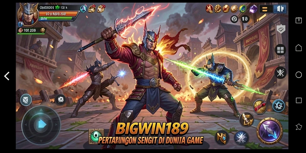 Screenshot permainan BIGWIN189 menunjukkan aksi pertarungan yang mendebarkan.