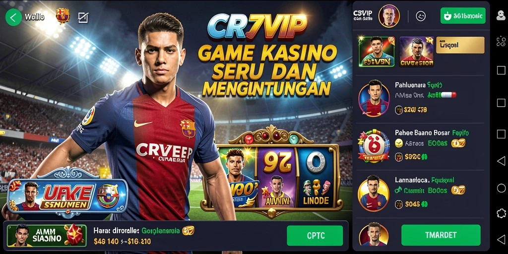 Screenshot utama CR7VIP menunjukkan aksi seru dari permainan Kasino.