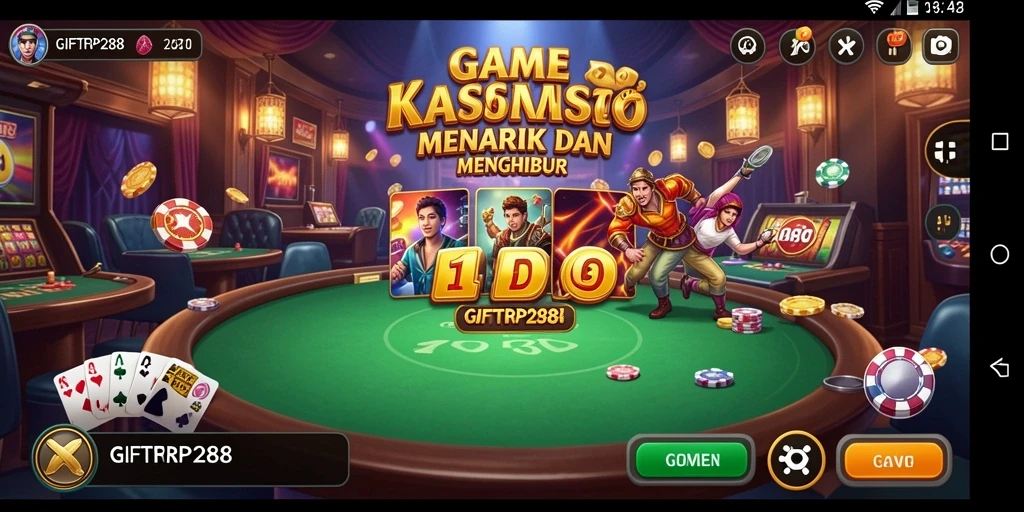 Screenshot gameplay Kasino yang menarik dan mendebarkan.