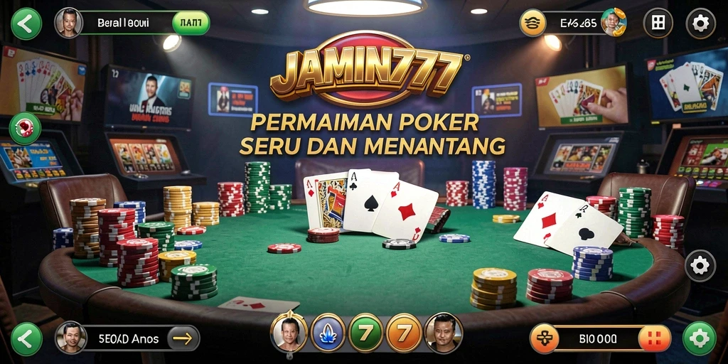 Screenshot gameplay <strong>JAMIN777</strong> menampilkan aksi seru dalam permainan Poker.