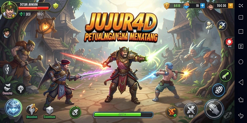 Screenshot gameplay JUJUR4D yang menampilkan petualangan penuh aksi.