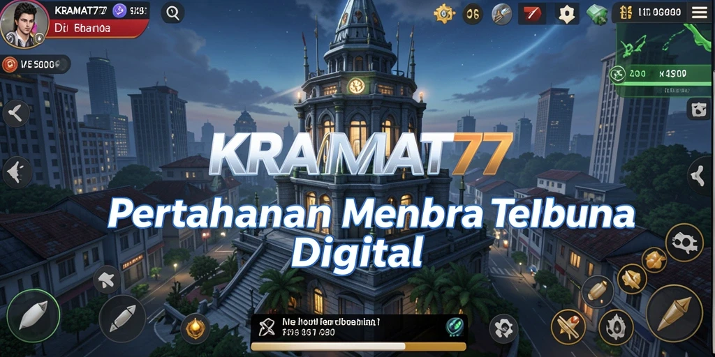 Tampilan gameplay menara pertahanan yang mendebarkan di KRAMAT77.