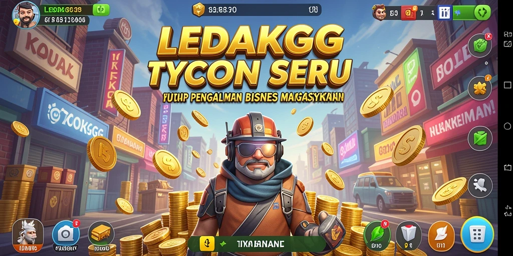Tampilan gameplay LEDAKGG yang menawan dan inovatif dalam dunia Tycoon.