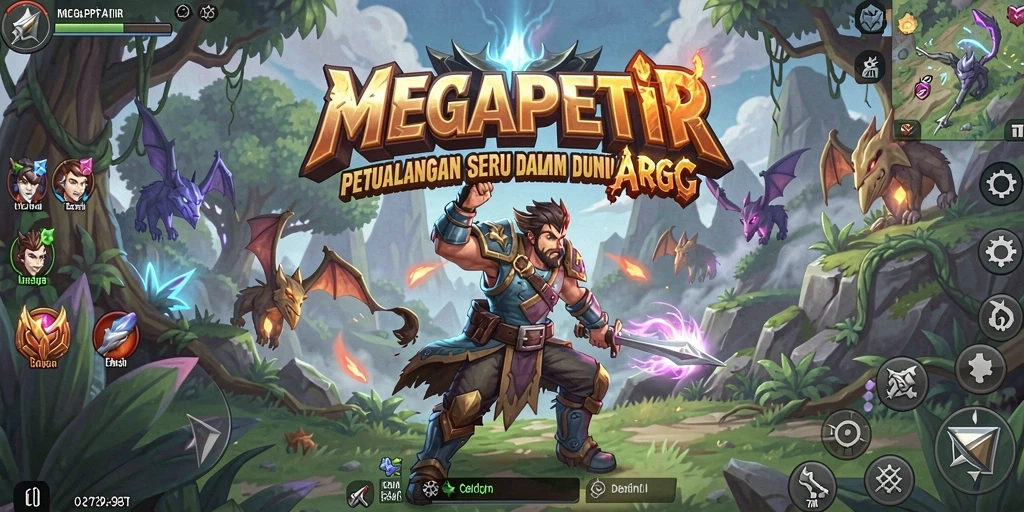 Screenshot gameplay MEGAPETIR yang menampilkan pertarungan seru.