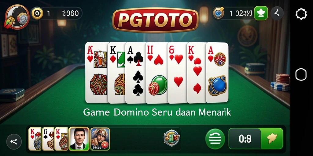 Tangkap layar permainan Domino di PGTOTO dengan grafis menarik.