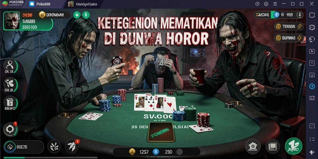 Screenshot utama POKER88 menampilkan suasana mencekam dari gameplay Horor.