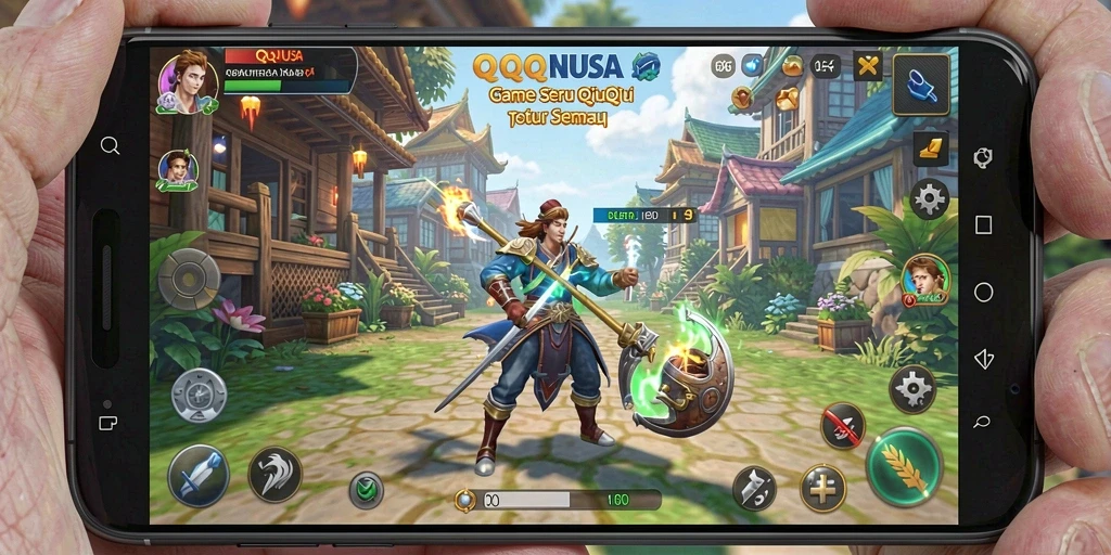 Tampilan menarik dari gameplay QQNUSA saat bermain QiuQiu.