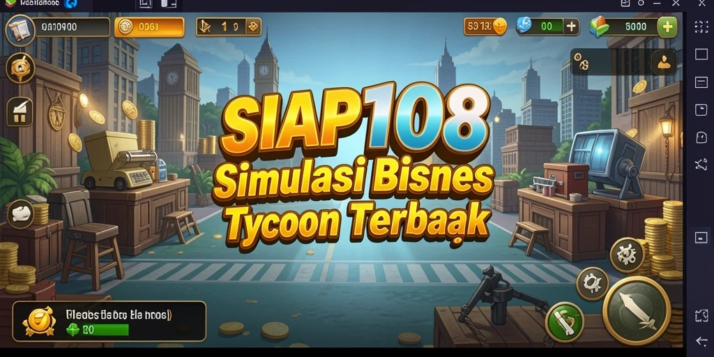 Screenshot gameplay SIAP108 yang menampilkan aktivitas bisnis Tycoon.