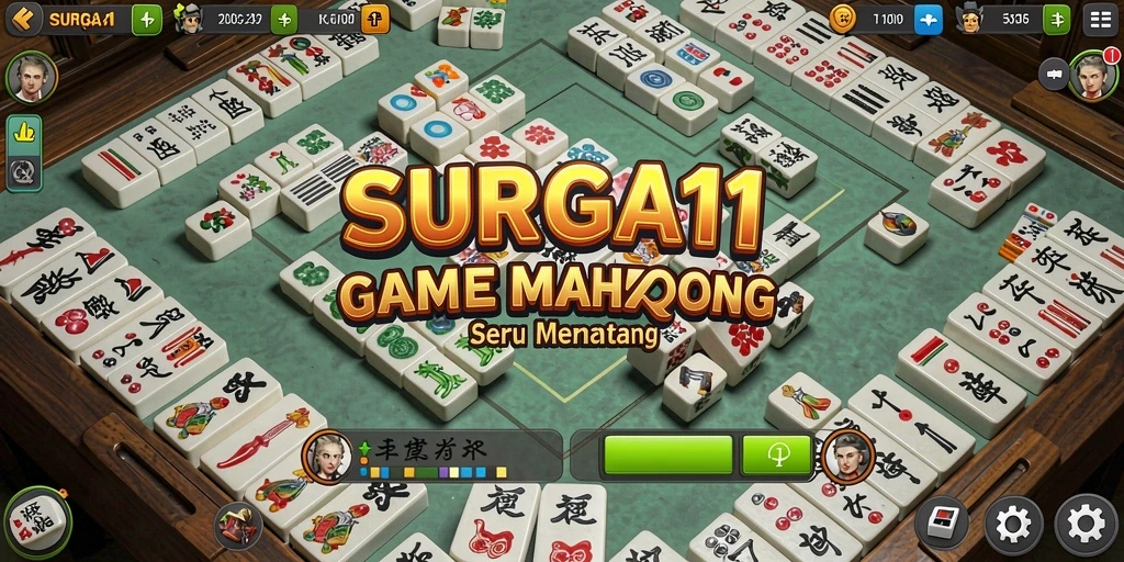 Gameplay menarik dari SURGA11 yang menampilkan ubin Mahjong.
